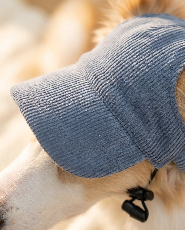 Close-up of the corduroy brim on the sun hat