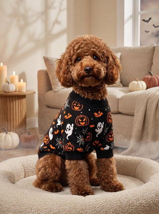 Midnight Halloween Dog Sweater