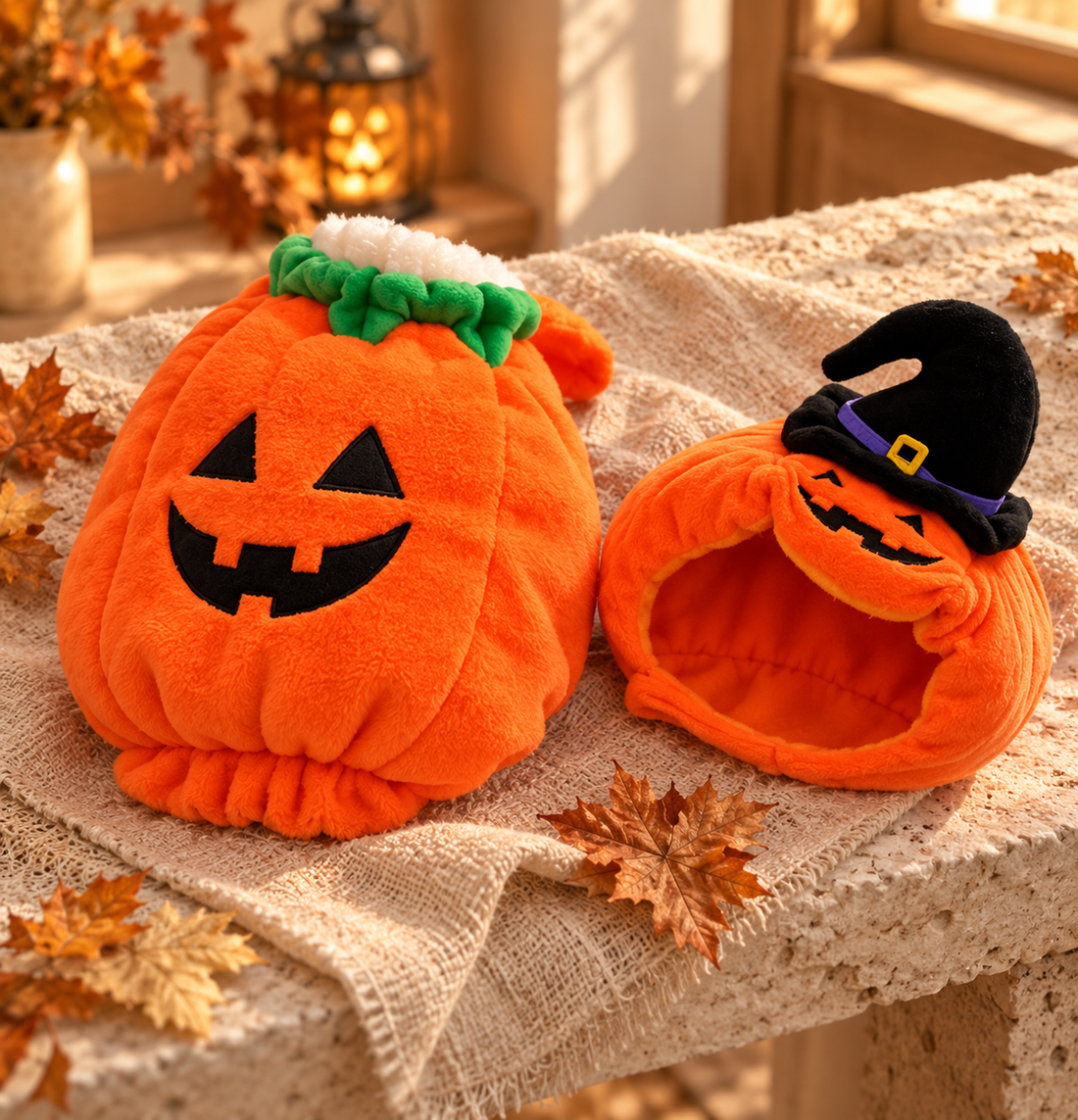 Pumpkin Parade costume and matching hat styled together